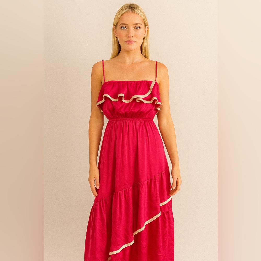 Arden B Pink Ruffled Dress - Picture 2 of 9